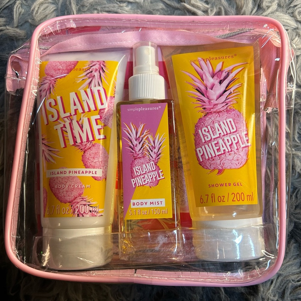 Simple Pleasures Island Time Pineapple 3 Piece Bath Set